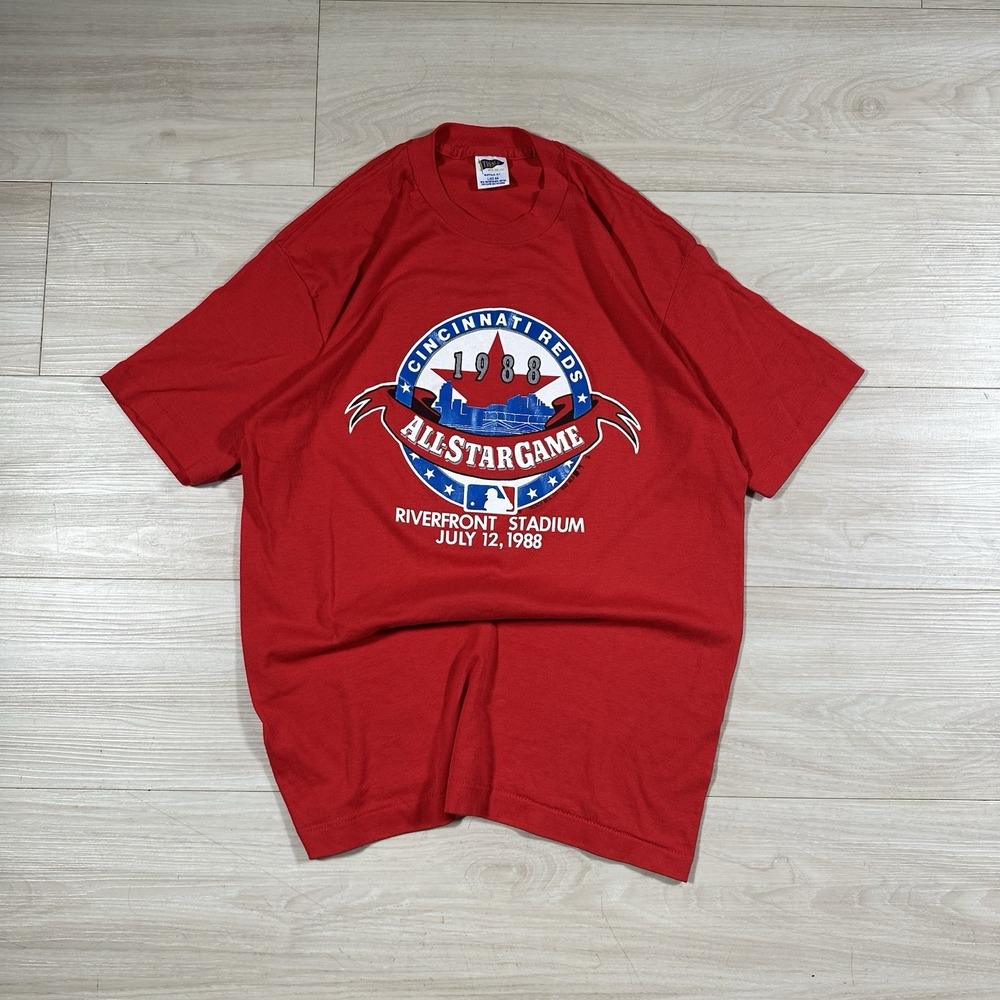 Vintage 1988 Cincinnati Reds All-Star Game Single Stitch USA Made MLB Riverfront